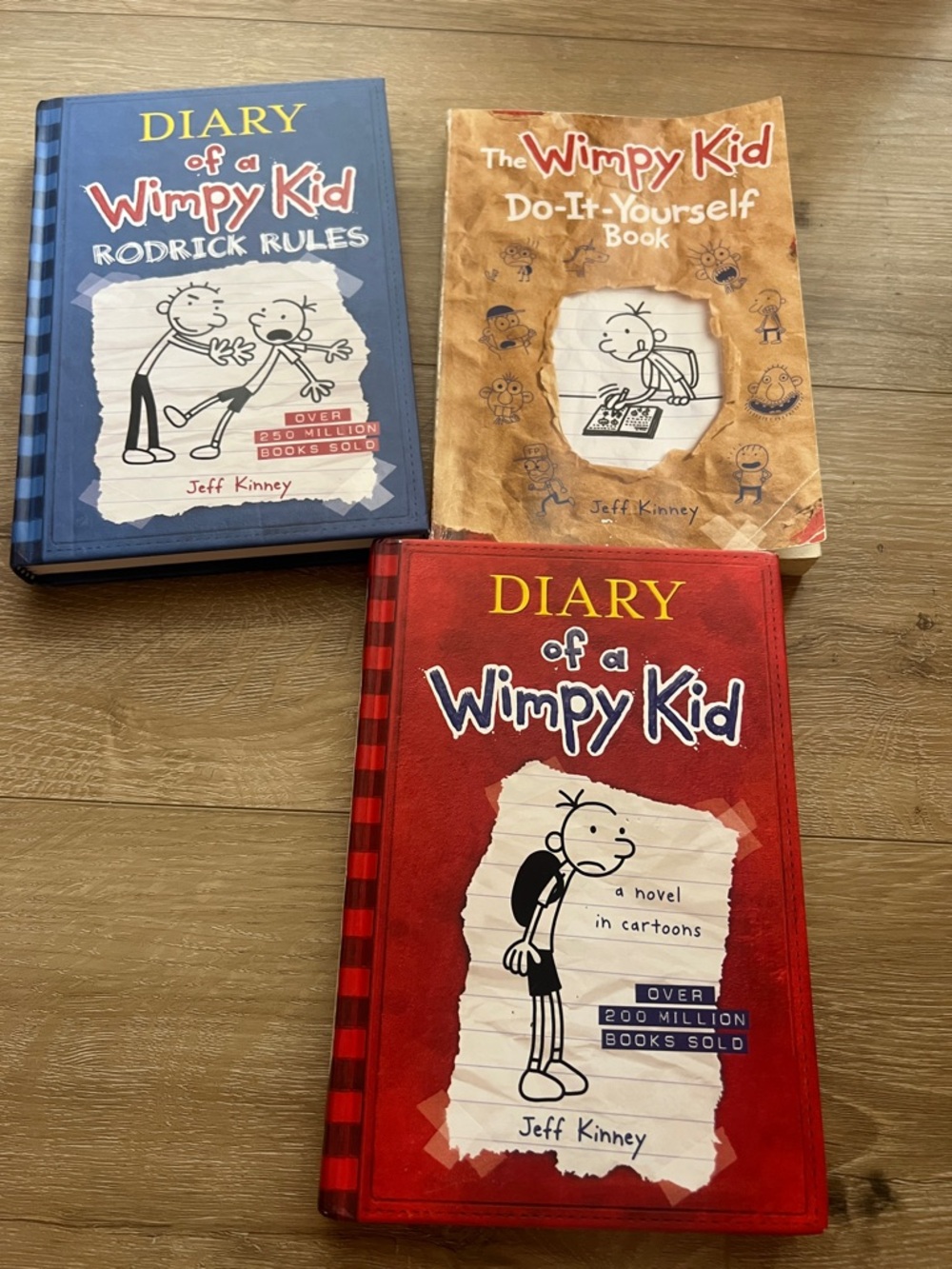 Diary of a Wimpy Kid Book Bundle - Red, Blue, Brown Covers